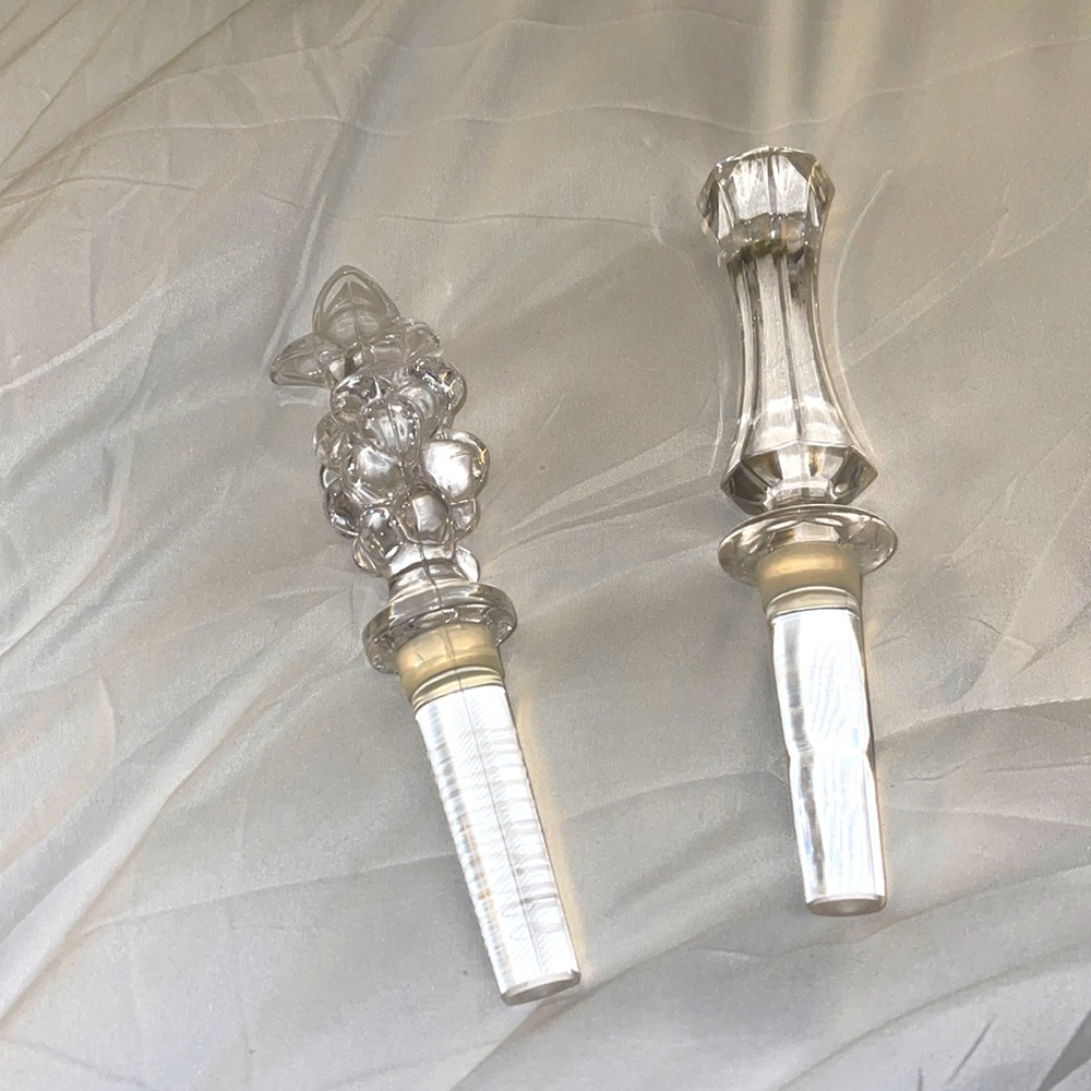 Waterford Crystal wine bottle stoppers.